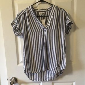 Gap short sleeve striped popover shirt, XS